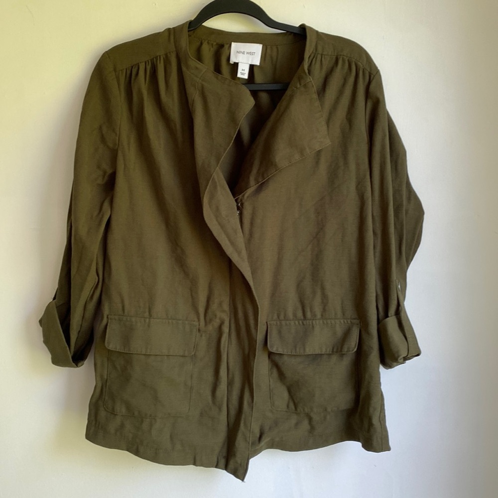 Nine West Utility 3/4 sleeve Army Green women’s jacket